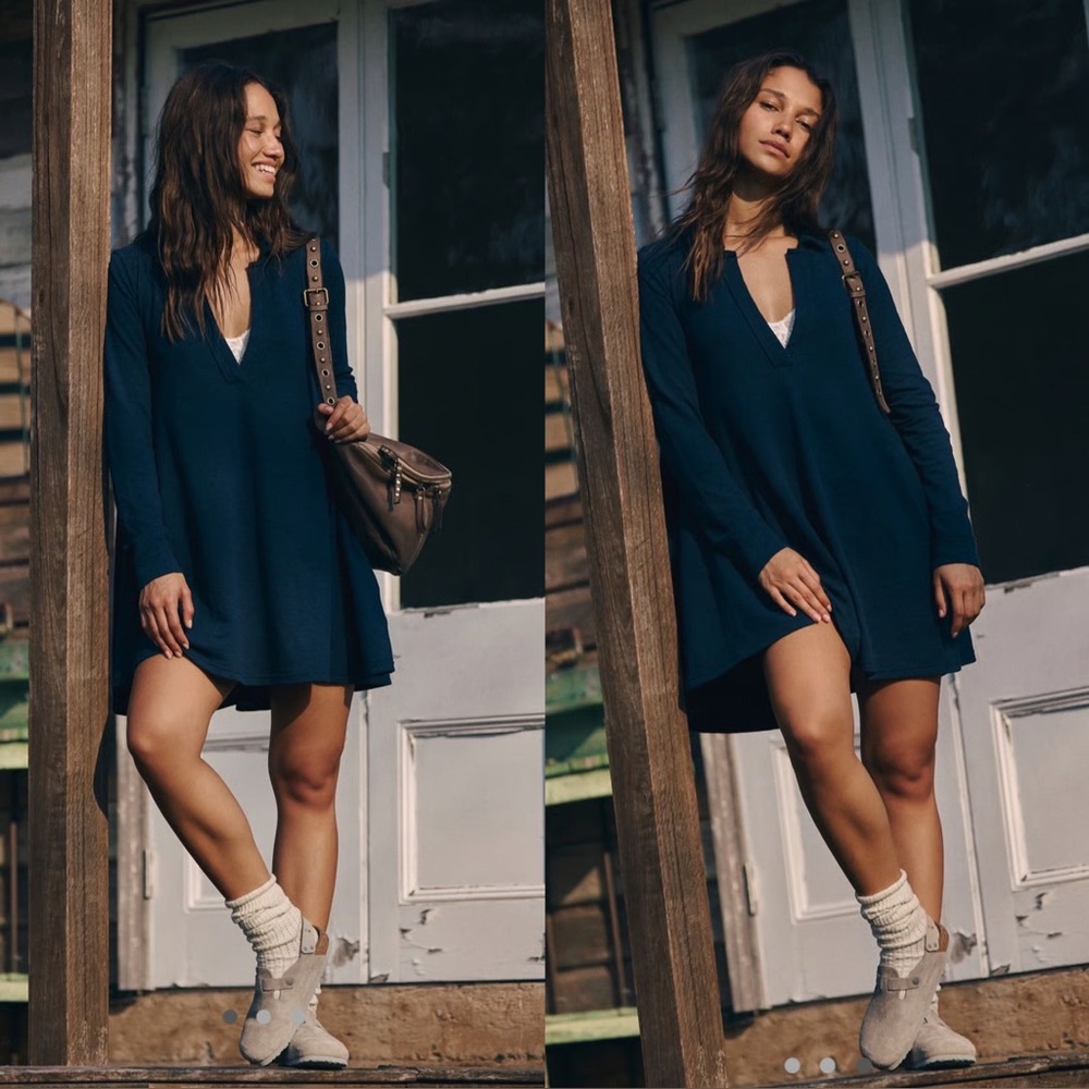 Free People Cass Mini dress in **WINE**